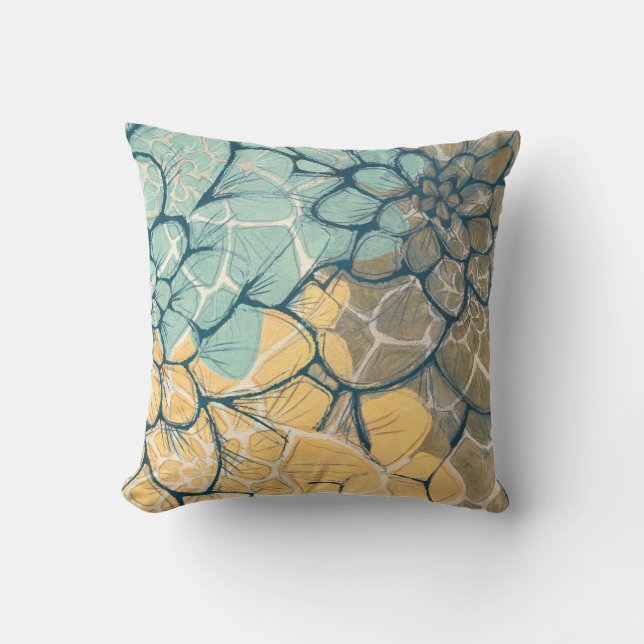 Dahlia Dance I Throw Pillow (Front)