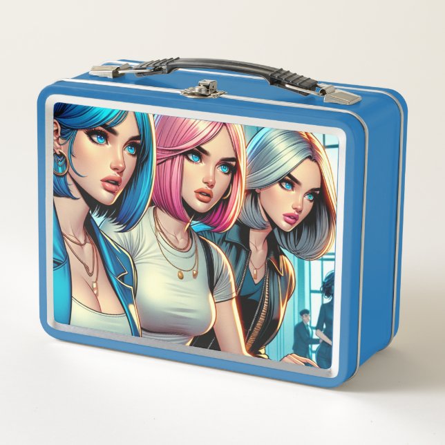 Dahlia, Demi and Dania Metal Lunch Box (Front)