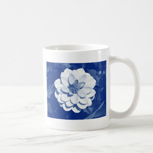 Dahlia _ Digital Cyanotype Coffee Mug