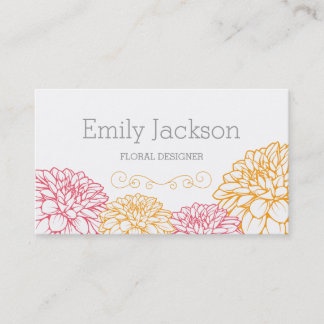 Dahlia Floral Business Cards