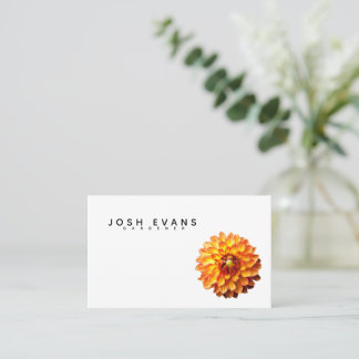 Dahlia Floral Minimalist Oceania Business Card