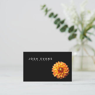 Dahlia Floral Minimalist Oceania Business Card
