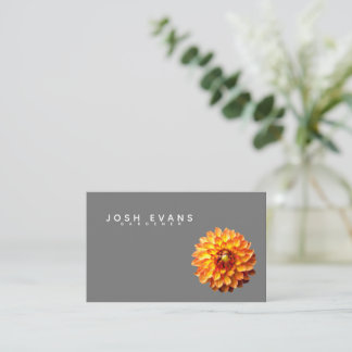 Dahlia Floral Minimalist Oceania Business Card