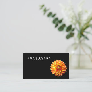 Dahlia Floral Minimalist US Business Card