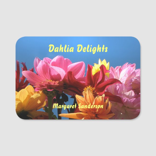 Dahlia Floral Nursery and Market Name Tag