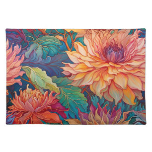 Dahlia Floral Tapestry Cloth Placemat
