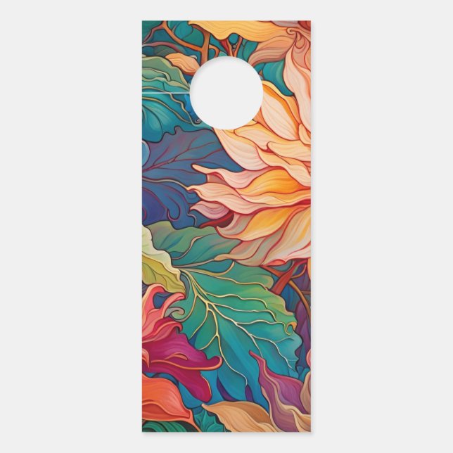 Dahlia Floral Tapestry Do NOT Disturb Door Hanger (Front)