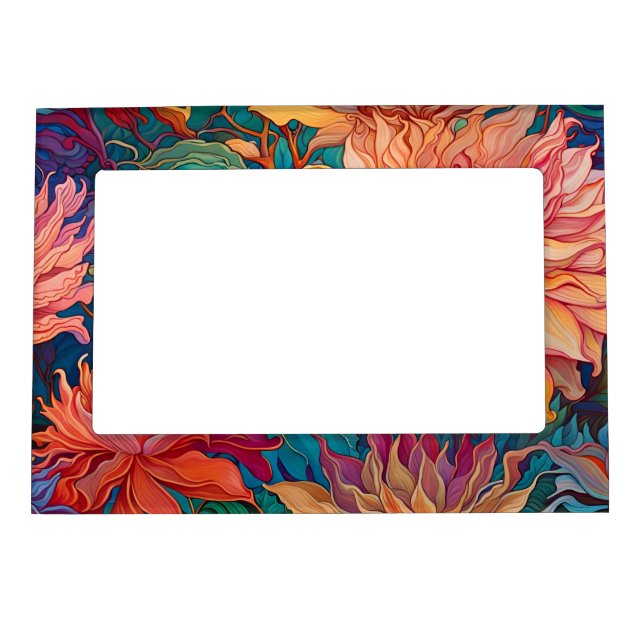 Dahlia Floral Tapestry Magnetic Frame (Front)