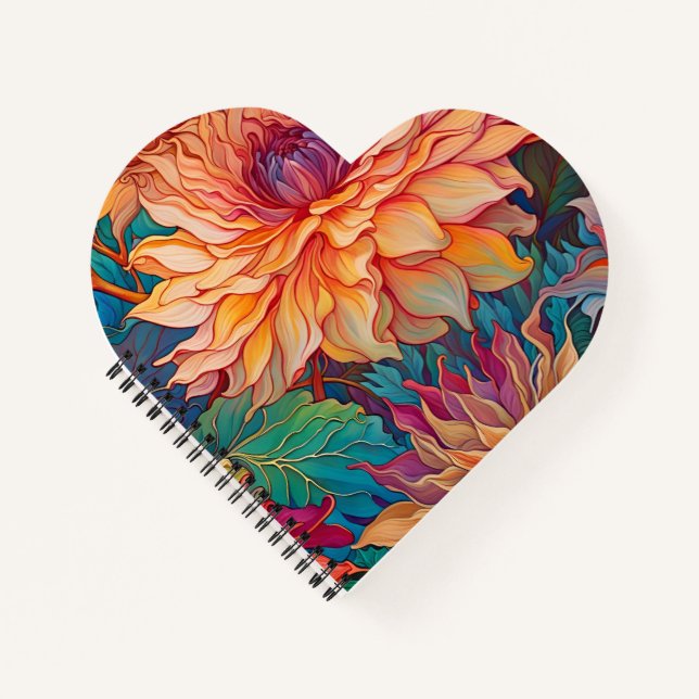 Dahlia Floral Tapestry Notebook (Front)