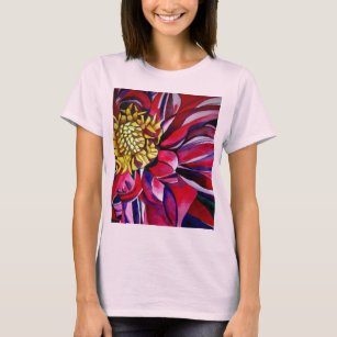 Dahlia flower abstract original flower art T-Shirt