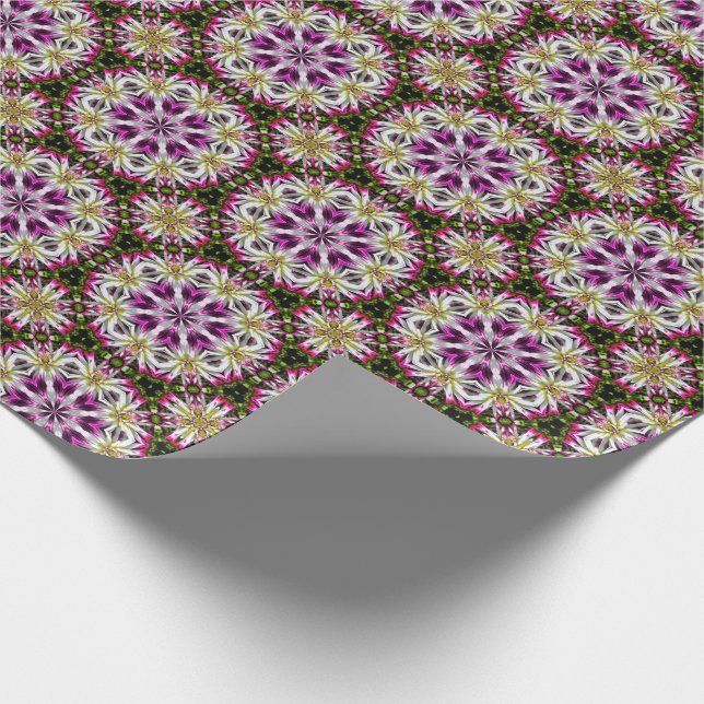 Dahlia Flower Abstract Pattern    Wrapping Paper (Corner)