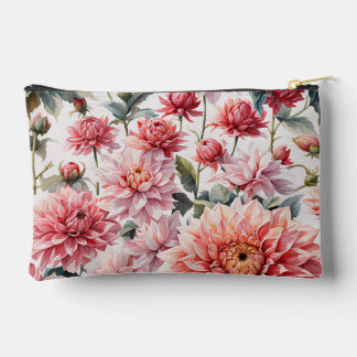 Dahlia flower accessory pouch