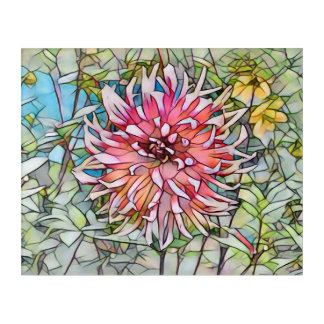 DAHLIA FLOWER ACRYLIC PRINT