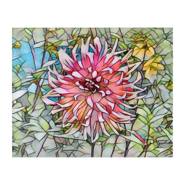 DAHLIA FLOWER ACRYLIC PRINT (Front)