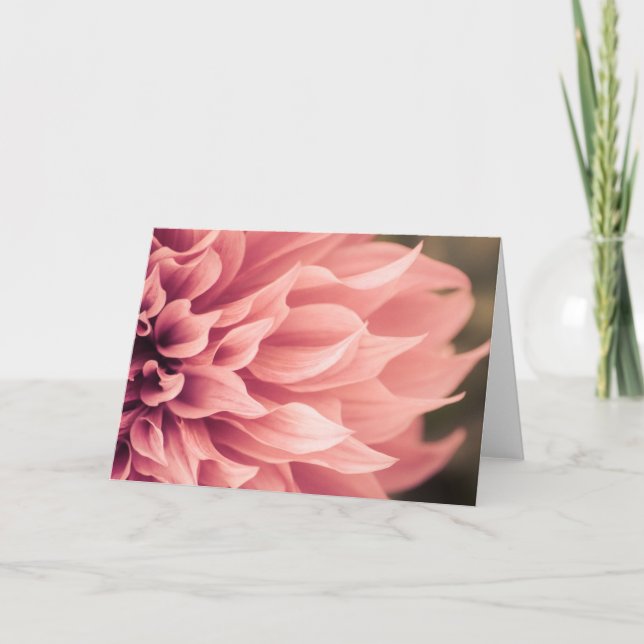 Dahlia Flower Blossom Card (Front)