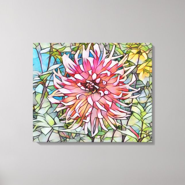 DAHLIA FLOWER CANVAS PRINT (Front)