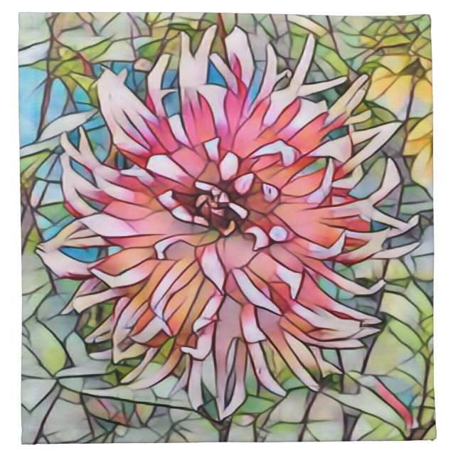 DAHLIA FLOWER CLOTH NAPKIN (Front)