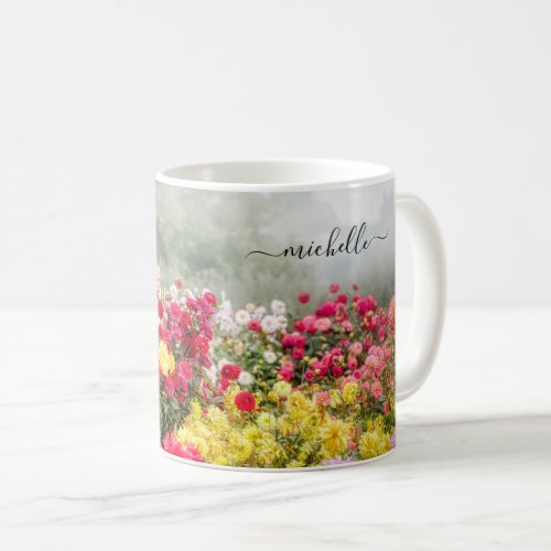 Dahlia Flower Field Coffee Mug