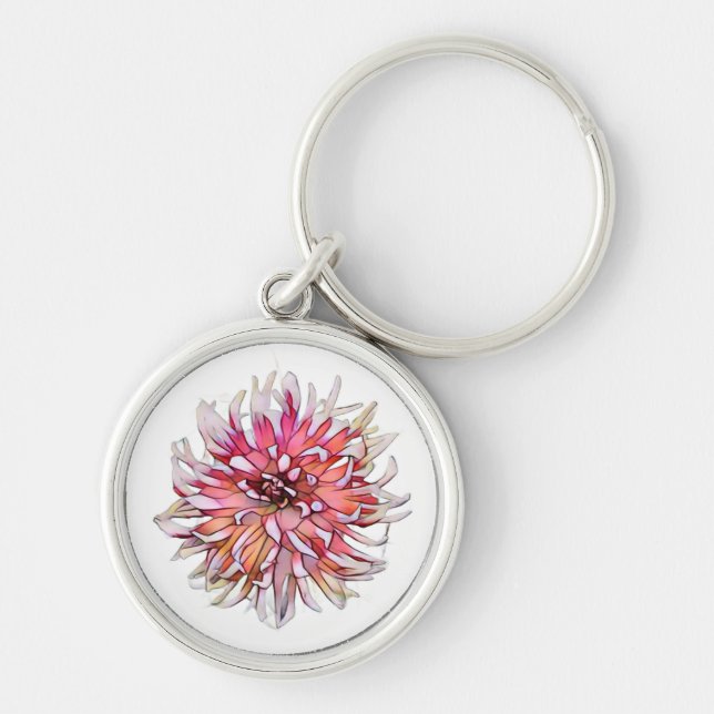 DAHLIA FLOWER KEYCHAIN (Front)