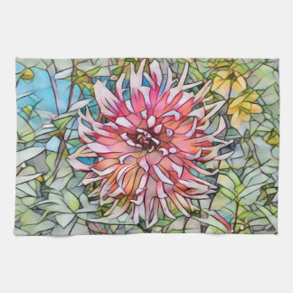 DAHLIA FLOWER KITCHEN TOWEL