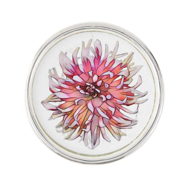 DAHLIA FLOWER LAPEL PIN (Front)