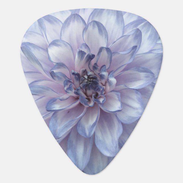 Dahlia Flower Light Lilac Purple Floral Guitar Pick (Front)