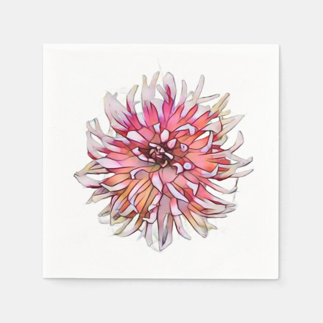 DAHLIA FLOWER NAPKINS (Front)