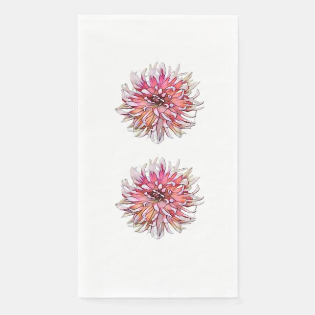 DAHLIA FLOWER PAPER GUEST TOWELS (Front)