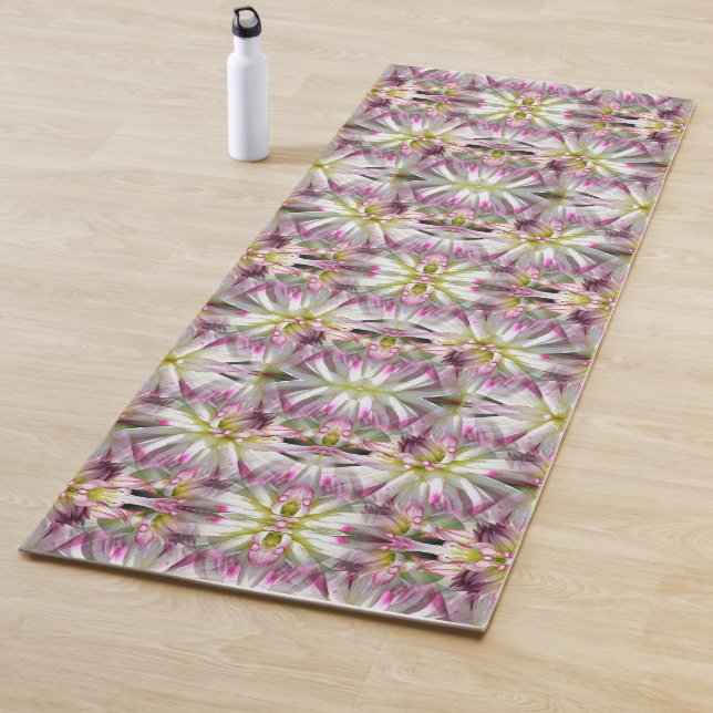 Dahlia Flower Petals Multiplied Abstract      Yoga Mat (In Situ)