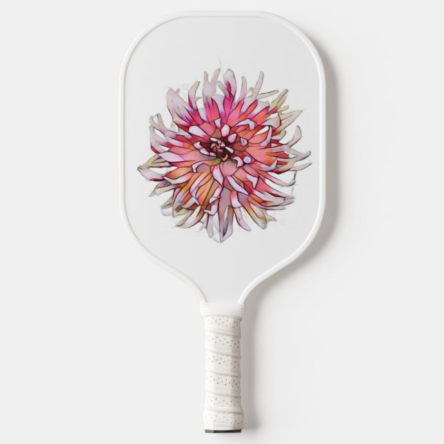 DAHLIA FLOWER PICKLEBALL PADDLE (Front)