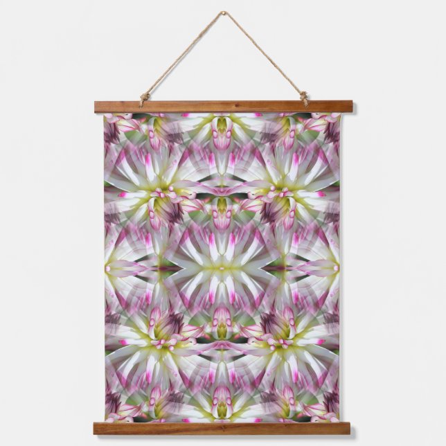 Dahlia Flower Power Abstract Nature       Hanging Tapestry (Front)