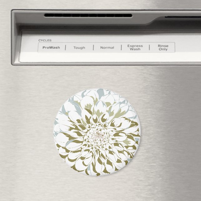 Dahlia flower refrigerator magnet (In Situ (Dishwasher))