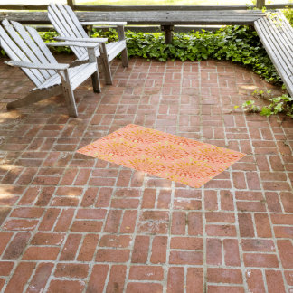Dahlia flower rug