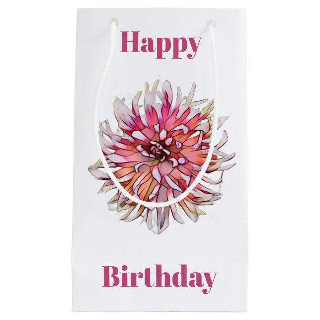 DAHLIA FLOWER SMALL GIFT BAG (Front)