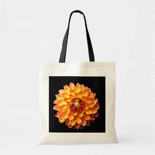 Dahlia flower tote bag. bag (Front)