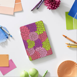 Dahlia Flowers, Colorful Flowers, Floral Pattern iPad Mini Cover