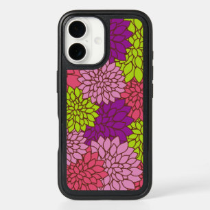 Dahlia Flowers, Colorful Flowers, Floral Pattern iPhone 16 Case