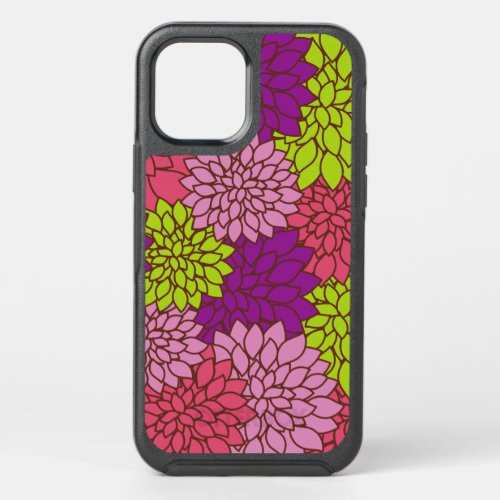 Dahlia Flowers Colorful Flowers Floral Pattern OtterBox Symmetry iPhone 12 Case