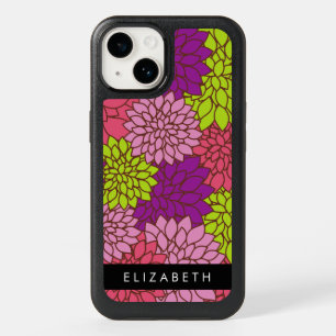 Dahlia Flowers, Colorful Flowers, Your Name OtterBox iPhone 14 Case