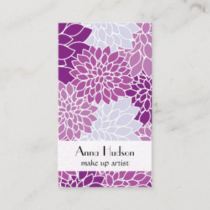Dahlia Flowers, Floral, Floristry, Flower Shop Business Card