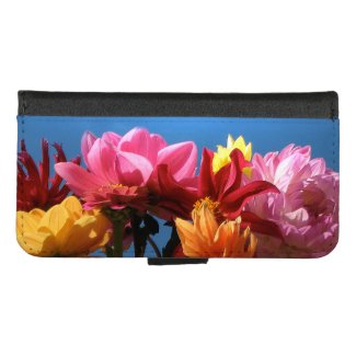 Dahlia Flowers Floral iPhone 8/7 Wallet Case