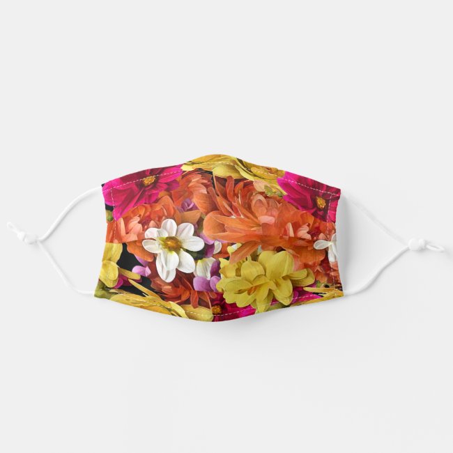 Dahlia Flowers Floral Pattern Cloth Face Mask