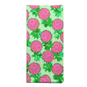 Dahlia flowers in fuchsia pink napkin