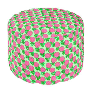 Dahlia flowers in fuchsia pink pouf