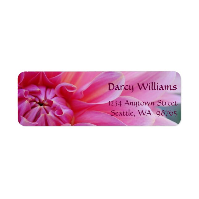 Dahlia Flowers Label (Front)