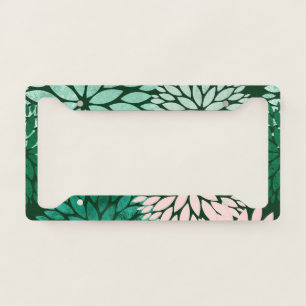 Dahlia Flowers Nature Lover Gardener Gardening License Plate Frame
