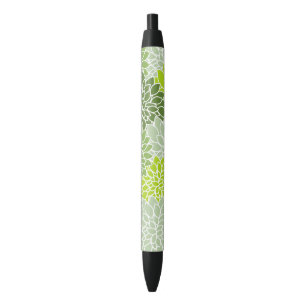 Dahlia Flowers, Pattern Of Flowers, Green Dahlia Pen