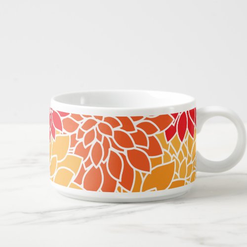 Dahlia Flowers Pattern Of Flowers Orange Dahlia Bowl