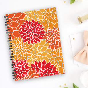Dahlia Flowers, Pattern Of Flowers, Orange Dahlia Planner