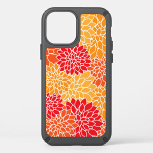 Dahlia Flowers, Pattern Of Flowers, Orange Dahlia Speck iPhone 12 Case